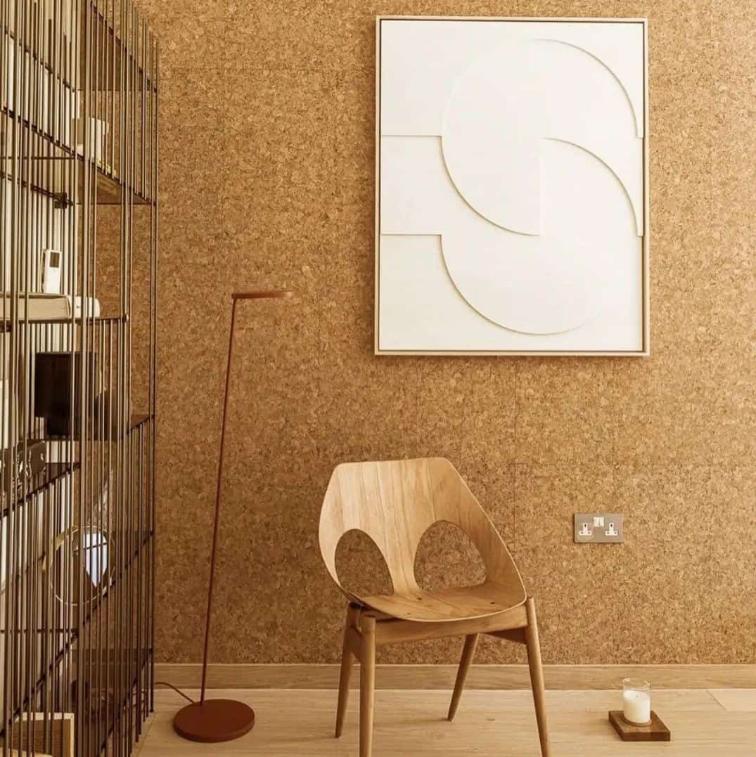 Cork wall tiles