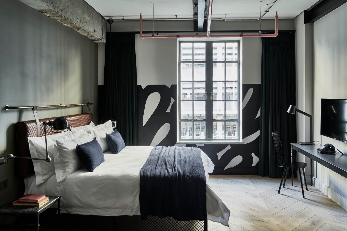 Guest room at the Gorgeous George Hotel in Cape Town