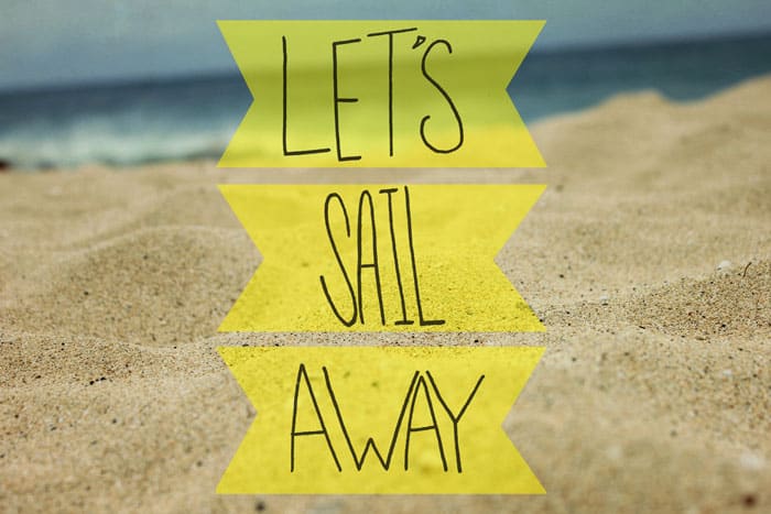 Let's Sail Away Print by Leah Flores