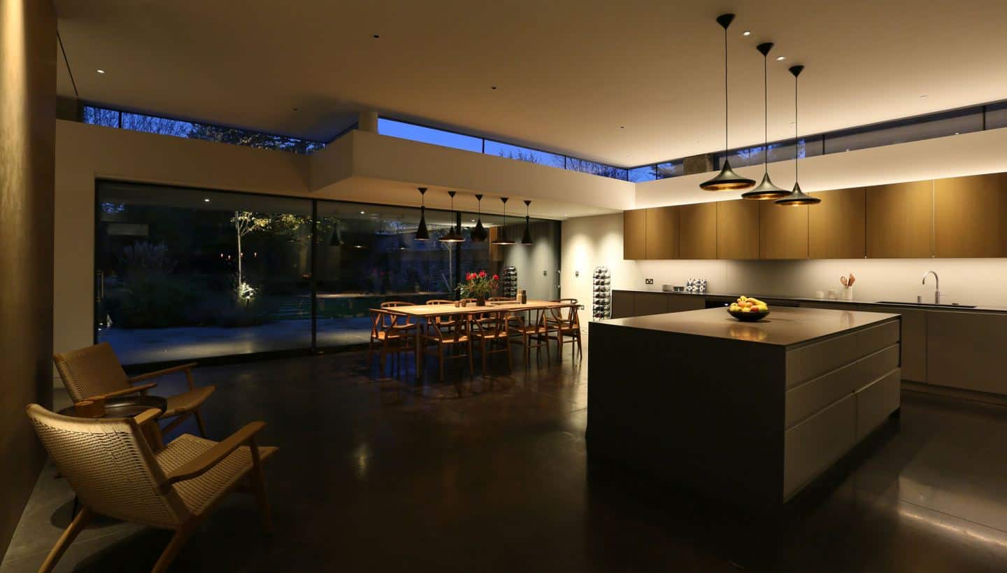 Kitchen design trends zoned kitchen lighting by John Cullen Lighting
