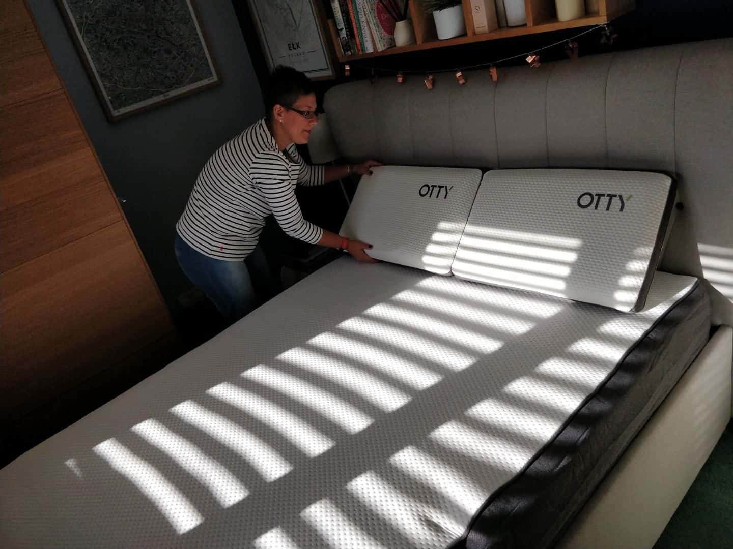 World Sleep Day 2020-5 Ways to Improve your Sleep. New Otty mattress and pillows on a bed