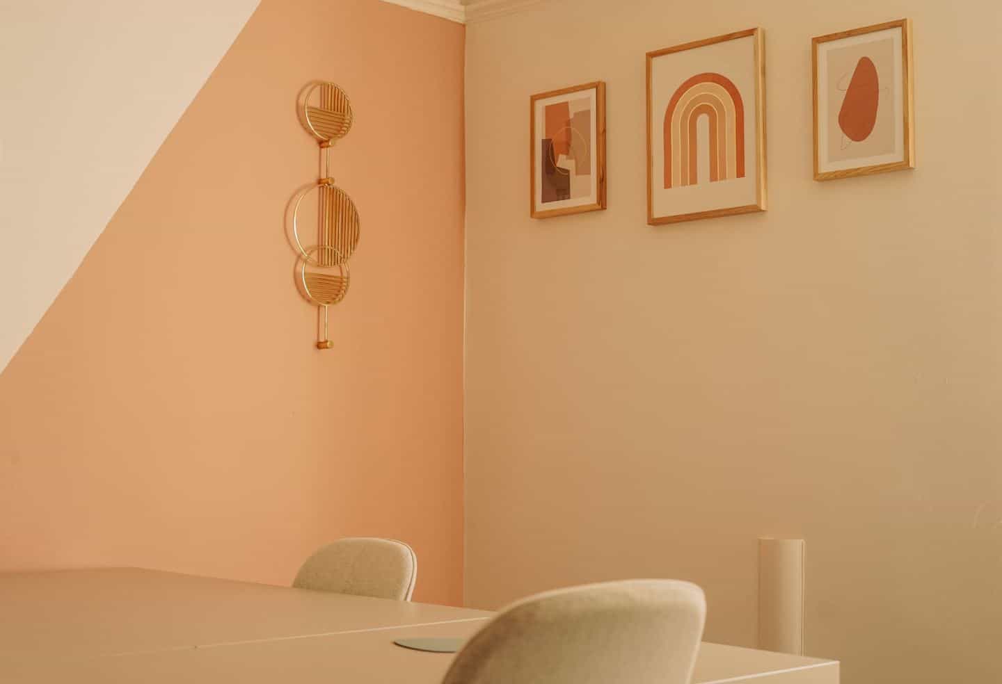 Artwork from Desenio in an office