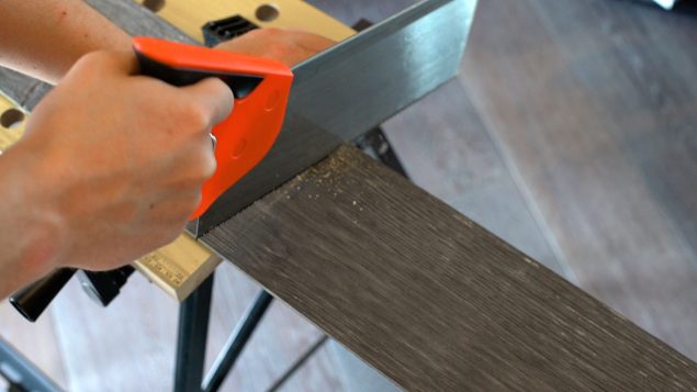 +TIMBER peel and stick wooden panels cutting