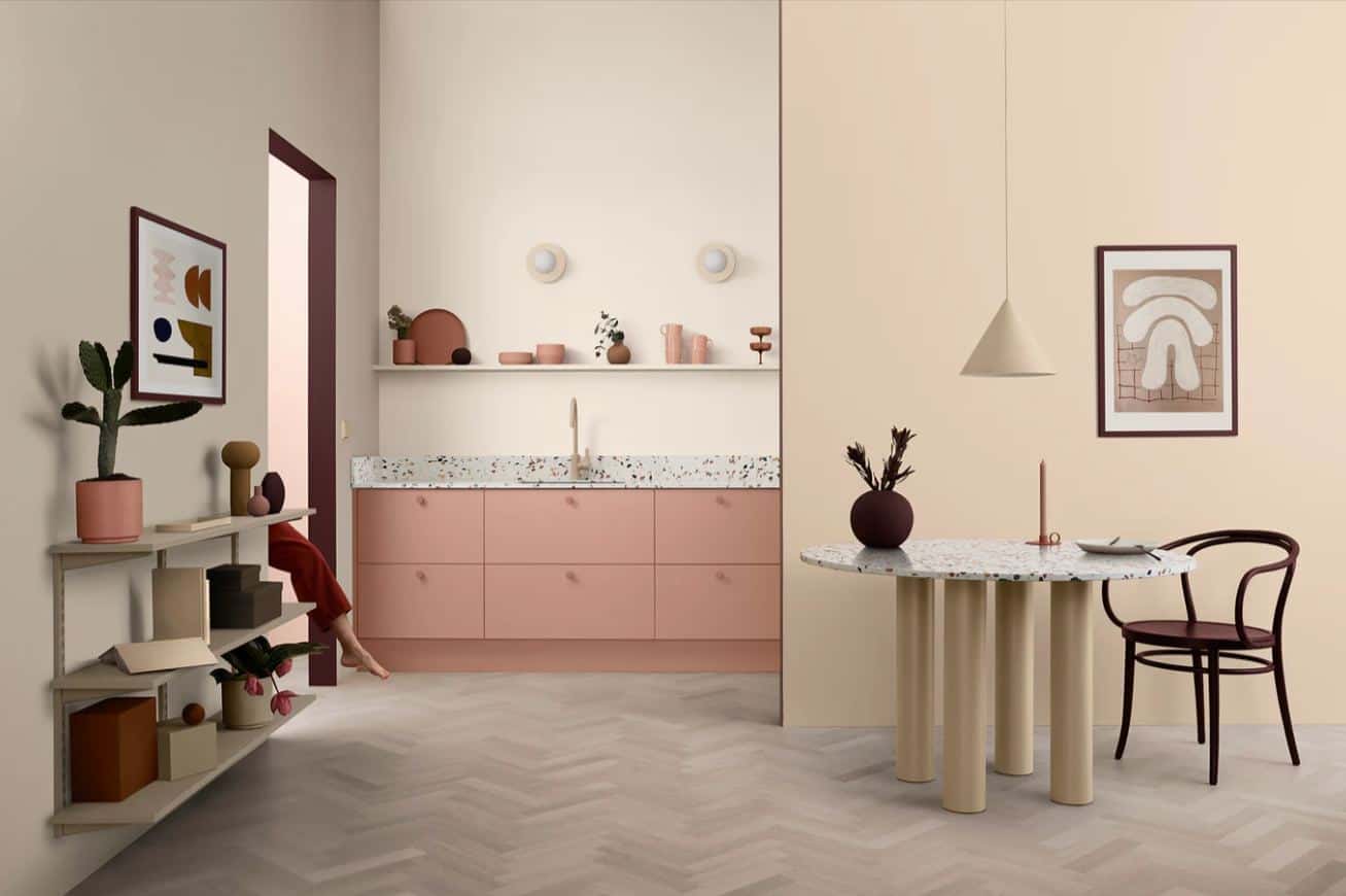A peach kitchen from Toniton
