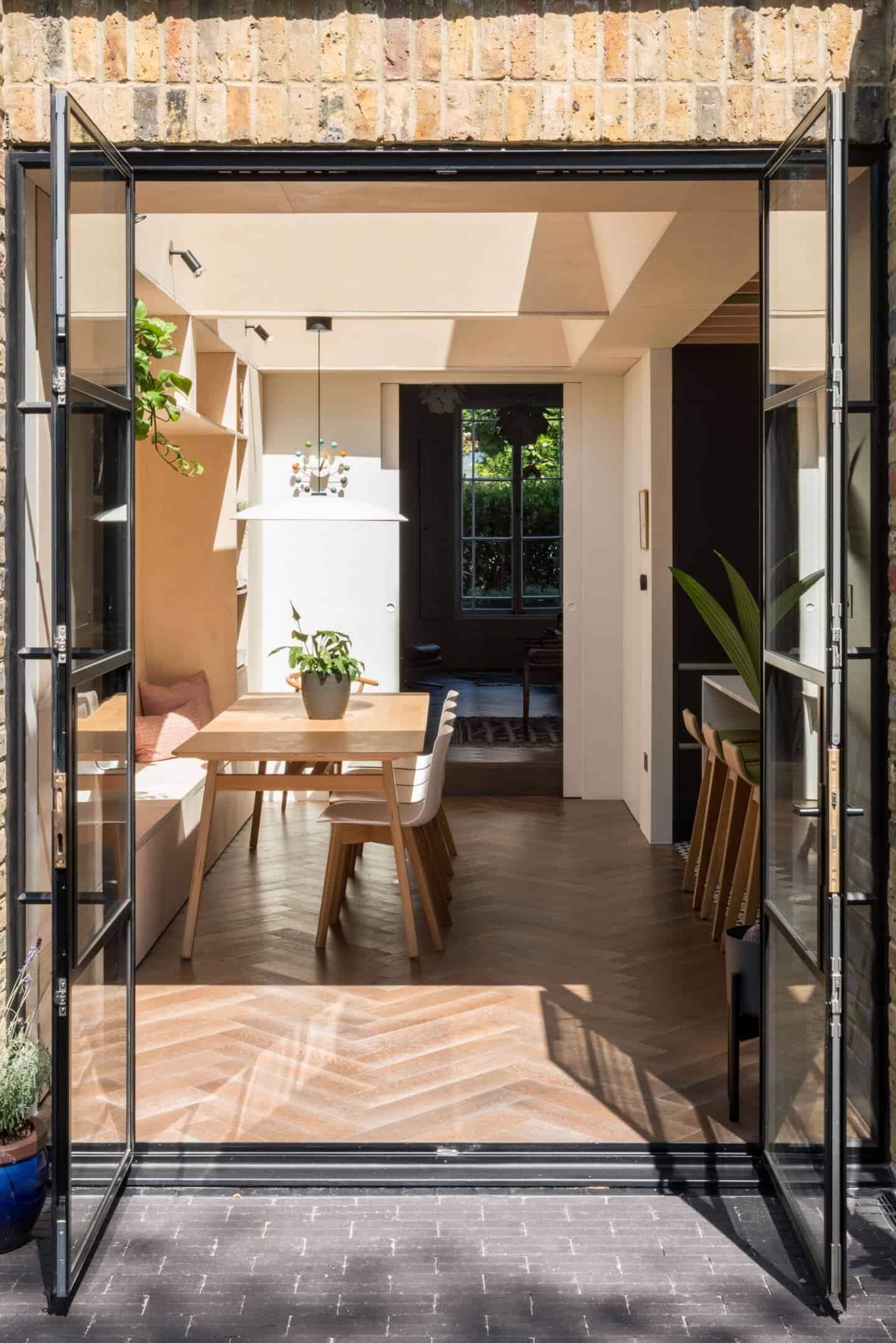 flooded with natural light pouring in from flat roof lights.